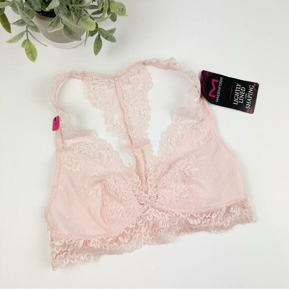 Maidenform DM1126 Racerback Lace Bralette Pink Pirouet Small - Picture 1 of 3